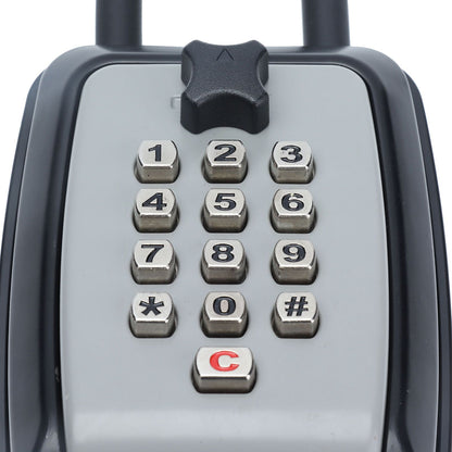 Key Locks Storage Box Large Capacity Safe 4 Digit Combination Wall Mounted Alloy Password Lock