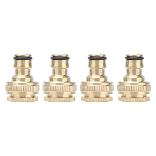 4PCS Faucet Joint 1/2in 3/4in Internal Thread Water Pipe Connector Brass Hose Adapter