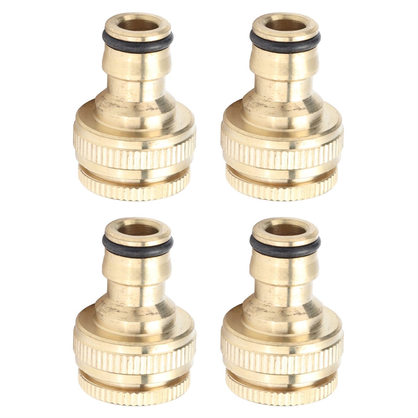 4PCS Faucet Joint 1/2in 3/4in Internal Thread Water Pipe Connector Brass Hose Adapter