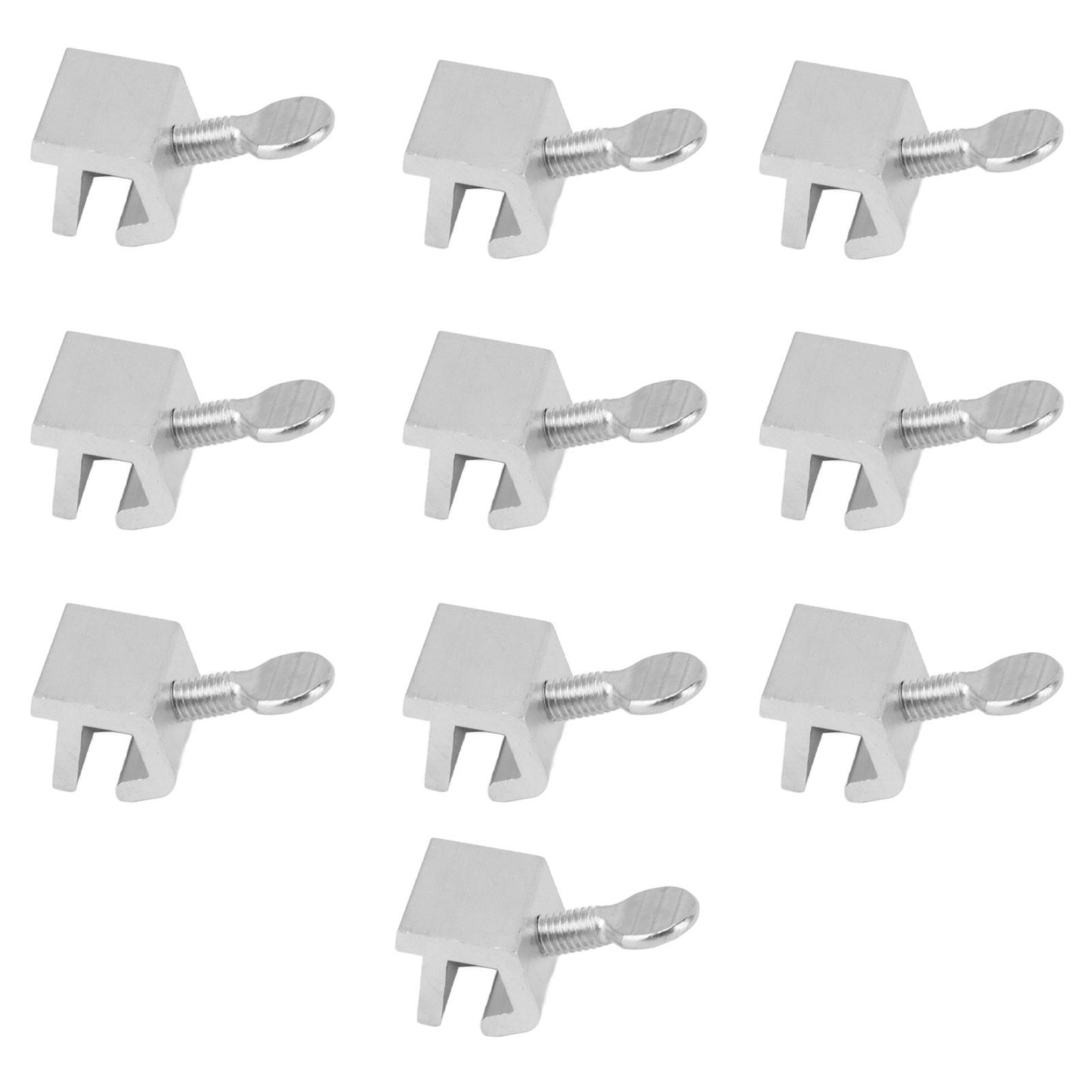 10pcs Sliding Window Security Lock Security Door Stopper Safety Lock Drill Free Install Anti Theft Limit Round Handle Silver