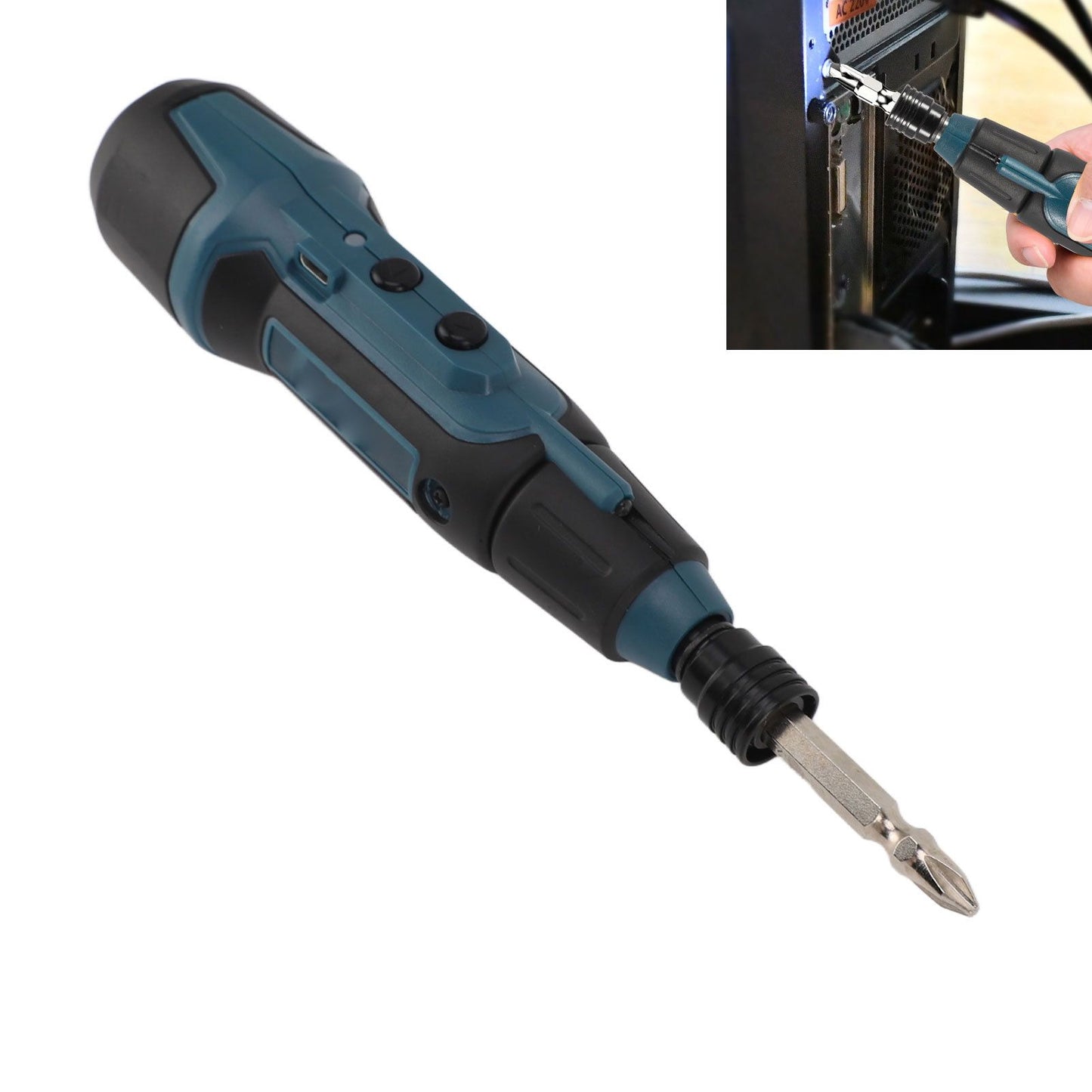 3.6V Electric Screwdriver with Flashlight Lithium Battery Powered Portable Rotary Screwdriver and Bit Set