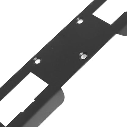 Door Strike Plate Double Holes Steel Reinforced Strong Easy Install Security Stike for 5‑1/2in to 6in Hole Center Distance Black