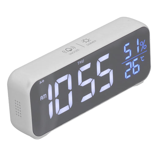 Digital Alarm Clock LED Digital Music Alarm Clock USB Charging Electronic Clock Temperature Display for Home
