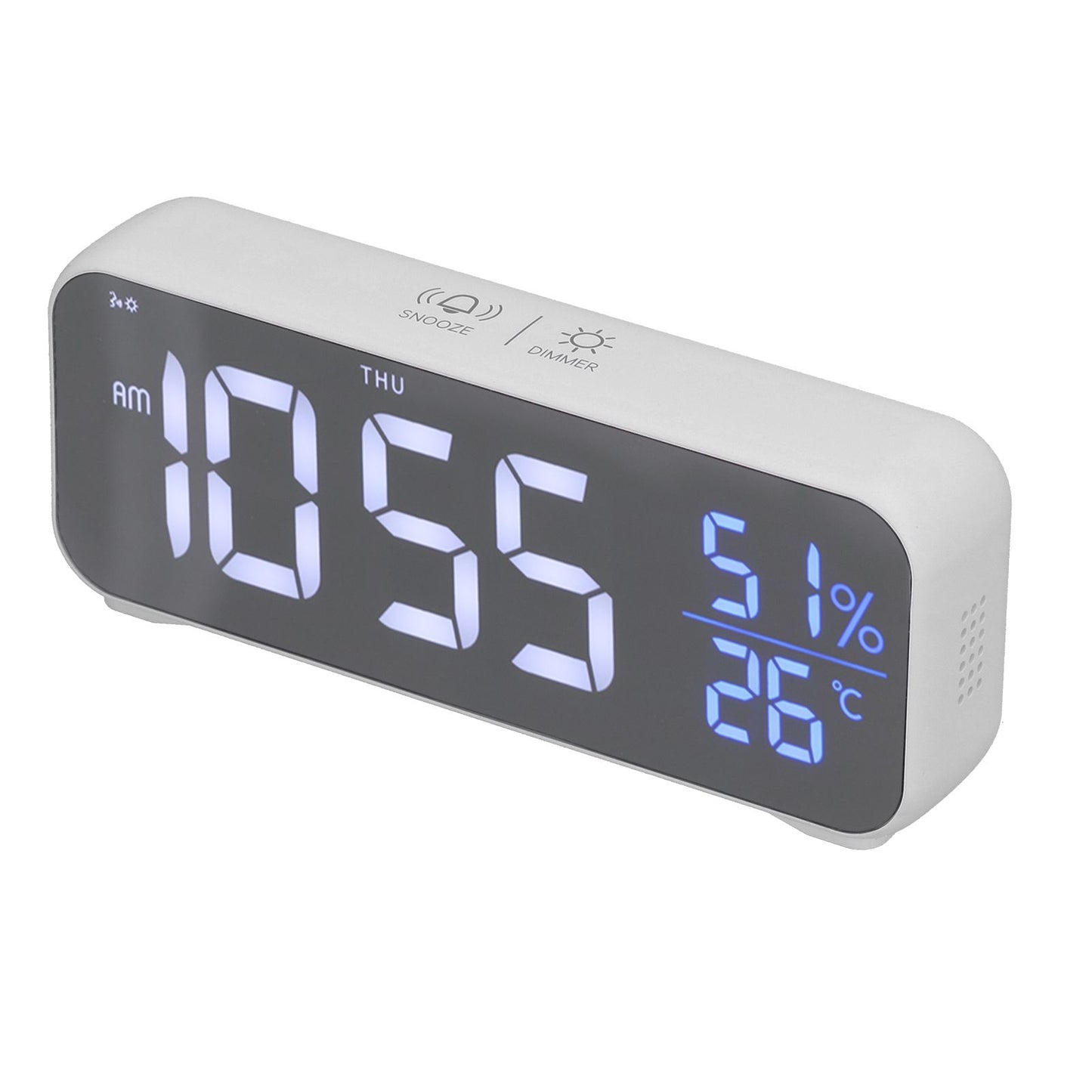 Digital Alarm Clock LED Digital Music Alarm Clock USB Charging Electronic Clock Temperature Display for Home