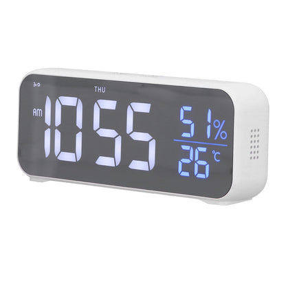 Digital Alarm Clock LED Digital Music Alarm Clock USB Charging Electronic Clock Temperature Display for Home