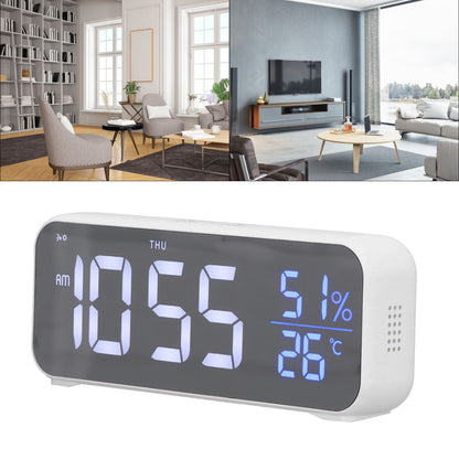 Digital Alarm Clock LED Digital Music Alarm Clock USB Charging Electronic Clock Temperature Display for Home