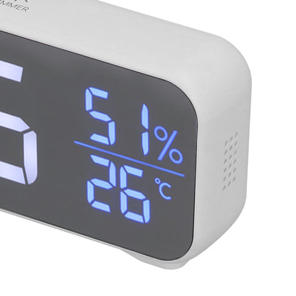 Digital Alarm Clock LED Digital Music Alarm Clock USB Charging Electronic Clock Temperature Display for Home