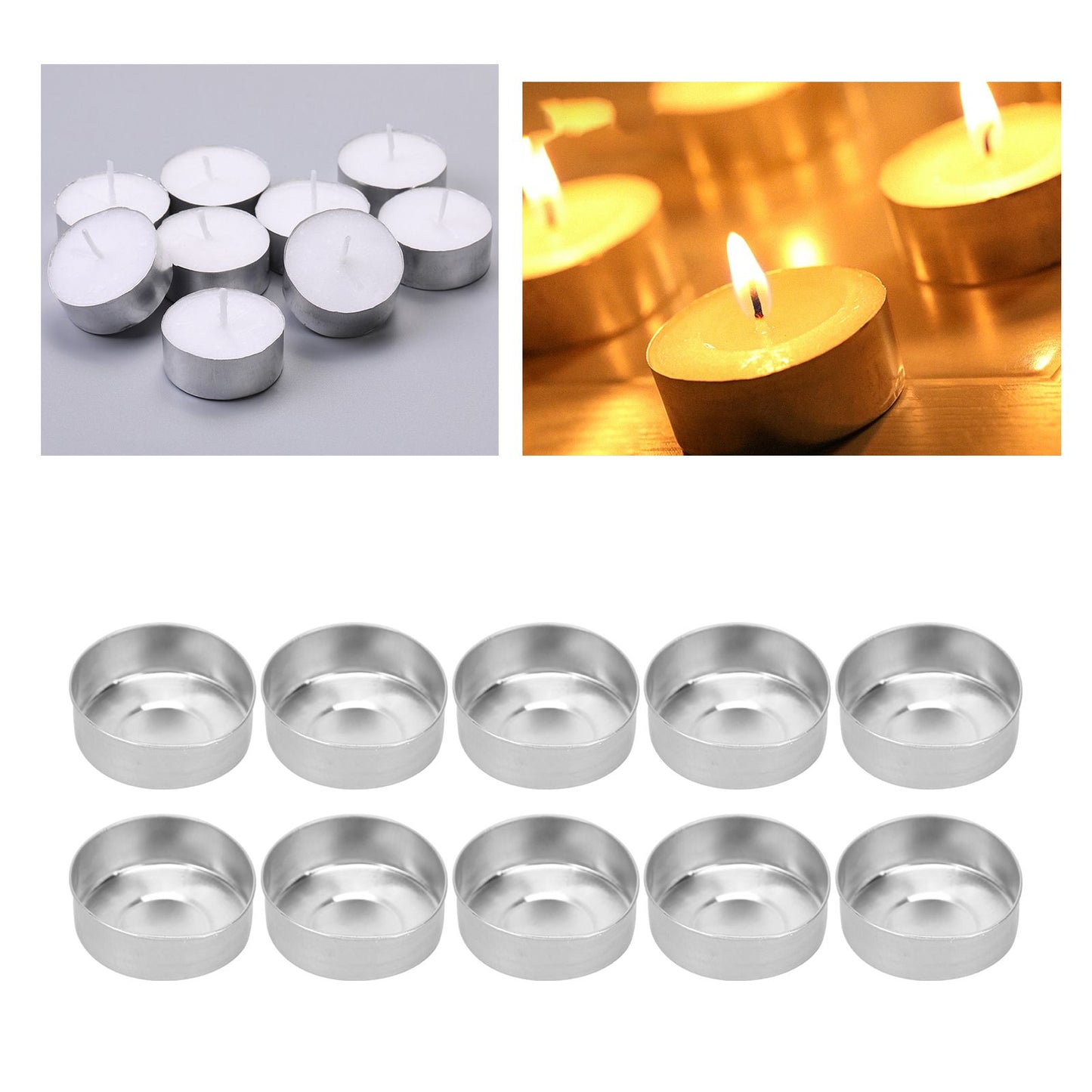50Pcs Candle Base Longer Life Durable Heat Resistant DIY Material for Making Candles Mold Container