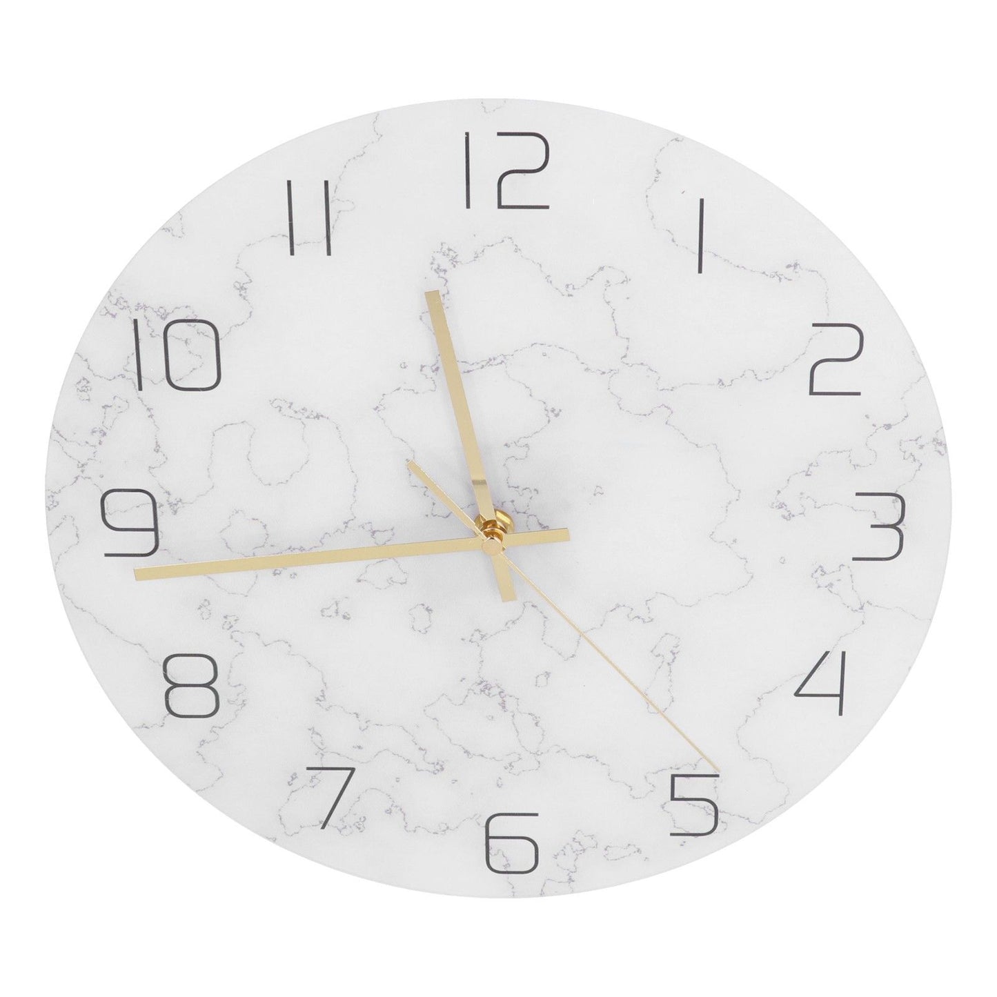 Simple Marble Wall Clock Fashion Cracked Acrylic Material UV Printing Clock Living Room Decoration