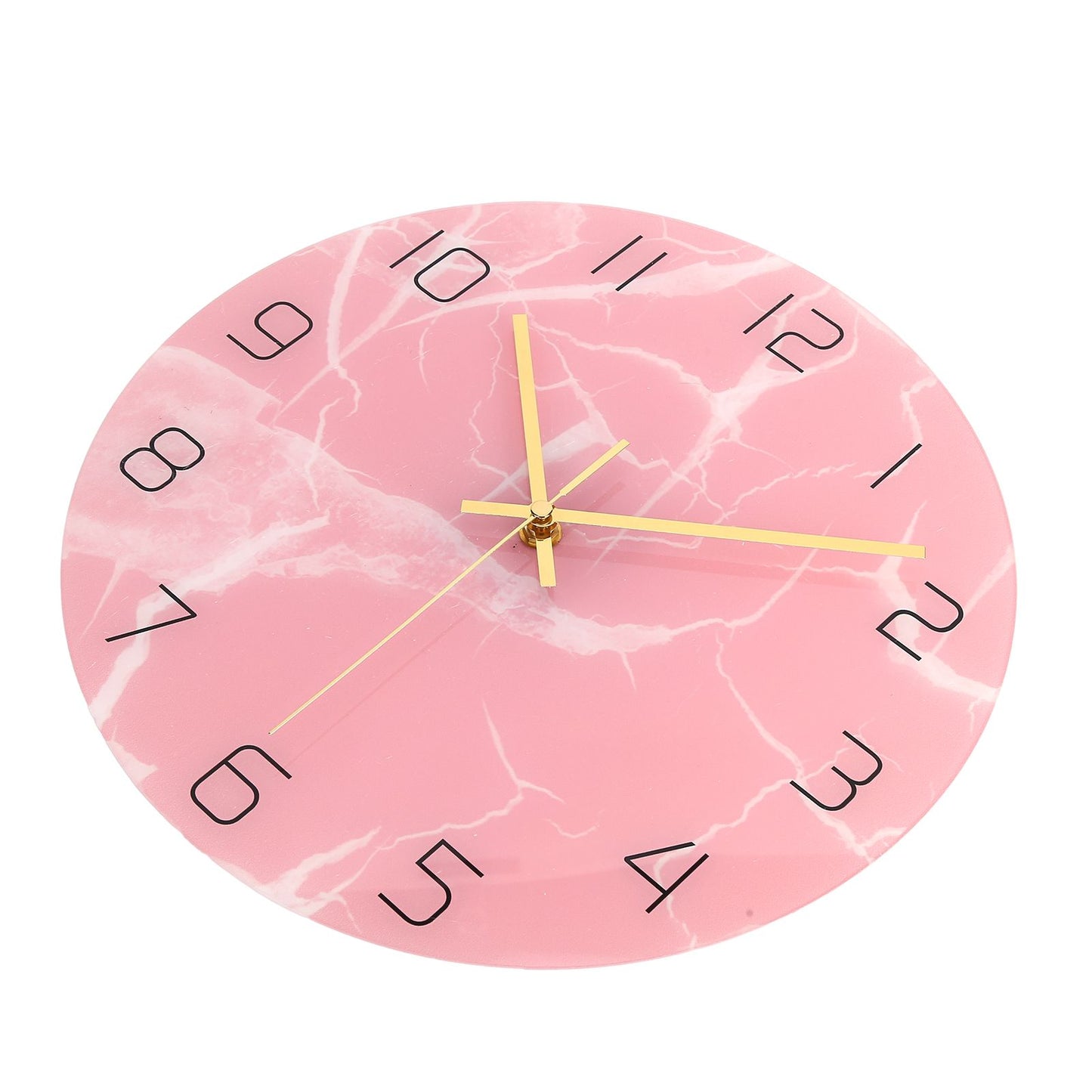Innovative Pink Wall Clock Acrylic UV Printing Clock for Living Room Home Bedroom