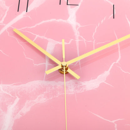 Innovative Pink Wall Clock Acrylic UV Printing Clock for Living Room Home Bedroom