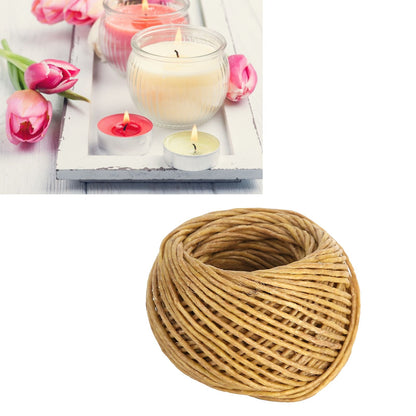 2pcs Candle Wicks 2mm Waxed Non Toxic Environmentally Friendly Organic Hemp Wicks for DIY Candles Making Oil Lamps30m