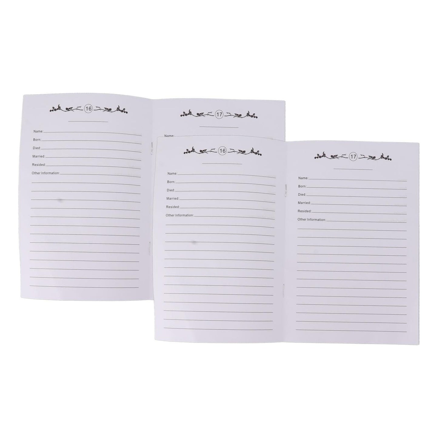 2Pcs Family Tree Notebook 16 Pages Double Sides Family History Record Book Workbook for Family Office Stationery