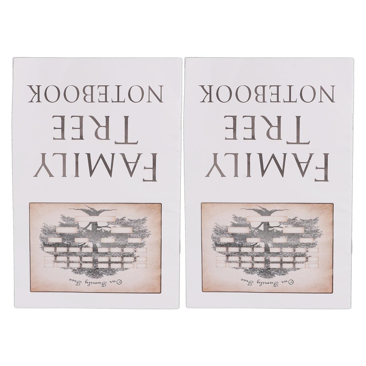 2Pcs Family Tree Notebook 16 Pages Double Sides Family History Record Book Workbook for Family Office Stationery