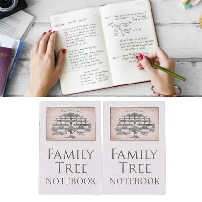2Pcs Family Tree Notebook 16 Pages Double Sides Family History Record Book Workbook for Family Office Stationery