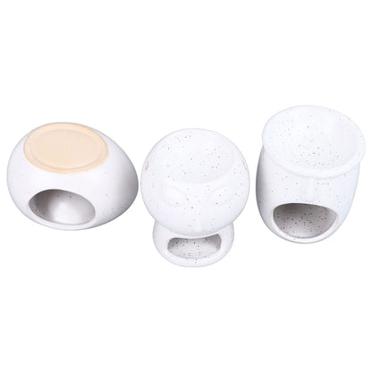3Pcs Ceramic Tealight Candle Holder Oil Burner Wax Melt Oil Burner for Home Bedroom Decor Christmas Housewarming Gift