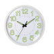 Silent Quartz Clock Plastic Wall Mounted Luminous Quiet for Living Room Bedroom 12in 30cm White Frame