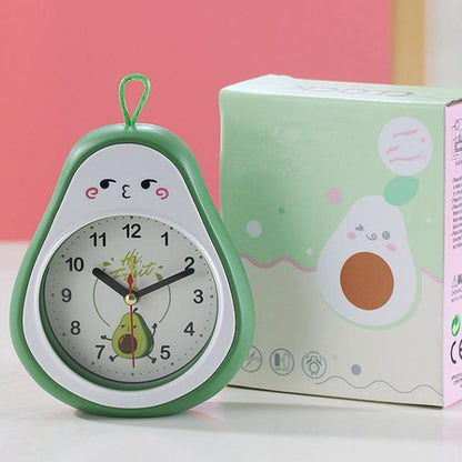 Cartoon Fruit Alarm Clock Kids Alarm Clock Decorative Ornaments Children Gift Student Gift Avocado