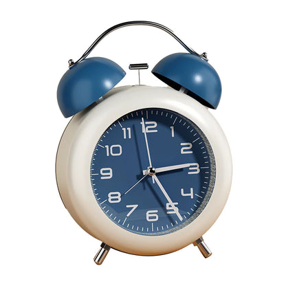 Twin Bell Alarm Clock for Kids ABS Battery Operated Cute Desktop Bedside Alarm Clock with Night Light for Bedroom Living Room Blue