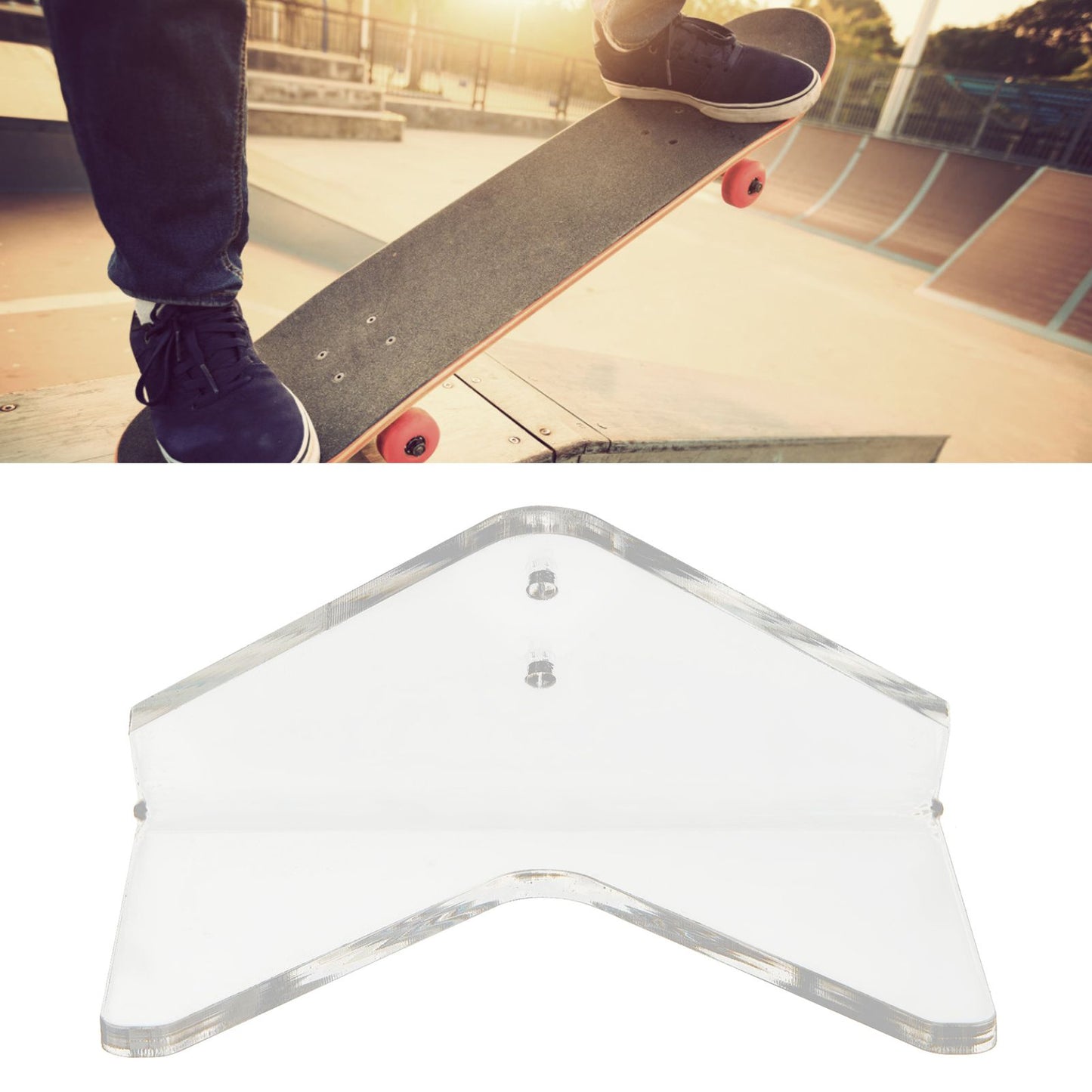 Skateboard Display Rack Stand Transparent Acrylic Wall Mount Hanger Holder for Home Office Use