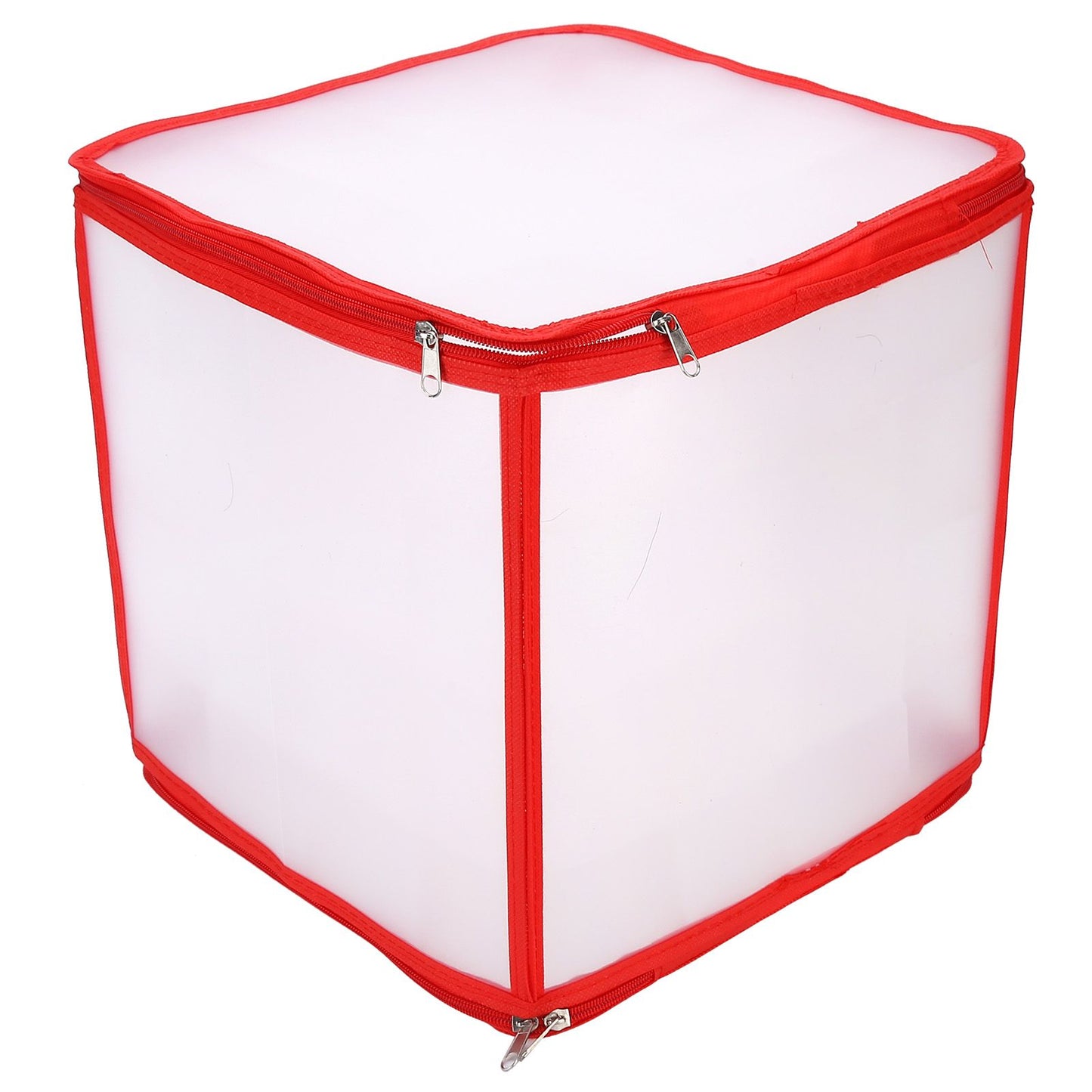 Storage Box Transparent PVC Zipper Sealed Durable Sock Organizer with Compartment for Home Office