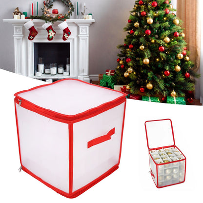 Storage Box Transparent PVC Zipper Sealed Durable Sock Organizer with Compartment for Home Office