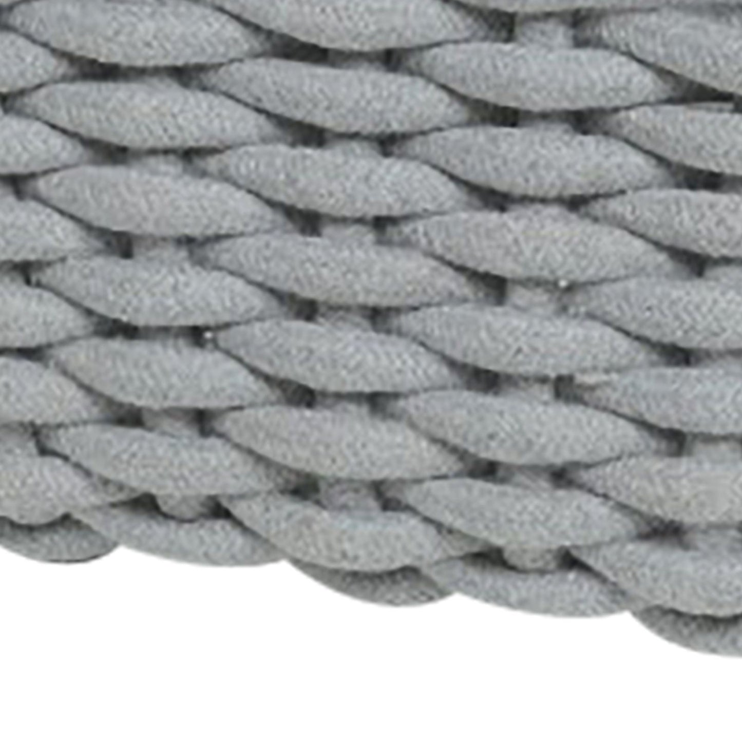 Cotton Rope Storage Basket Hand Knitting Nordic Style Desktop Storage Organizer for Key Snacks Underwear Grey 30x22x14cm/11.8x8.7x5.5in