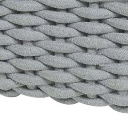 Cotton Rope Storage Basket Hand Knitting Nordic Style Desktop Storage Organizer for Key Snacks Underwear Grey 30x22x14cm/11.8x8.7x5.5in