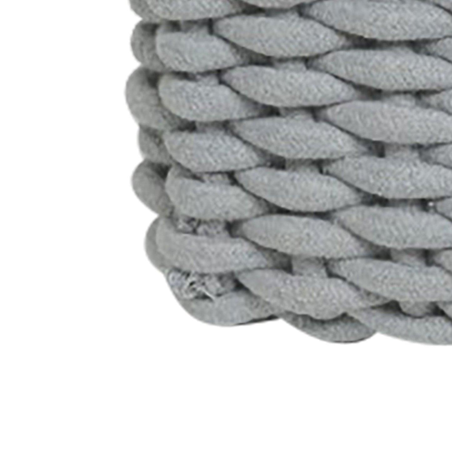 Cotton Rope Storage Basket Hand Knitting Nordic Style Desktop Storage Organizer for Key Snacks Underwear Grey 30x22x14cm/11.8x8.7x5.5in