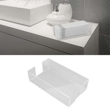 Napkin Tray Storage Holder Transparent Acrylic Modern 9.5x5.5x2.5in Large Capacity Napkin Dispenser for Party Kitchen