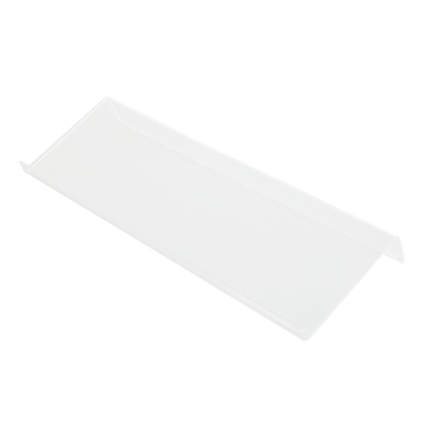 Acrylic Tilted Computer Keyboard Holder Low Front Lip Polished Finish Keyboard Riser Keyboard Holder for Office Transparent