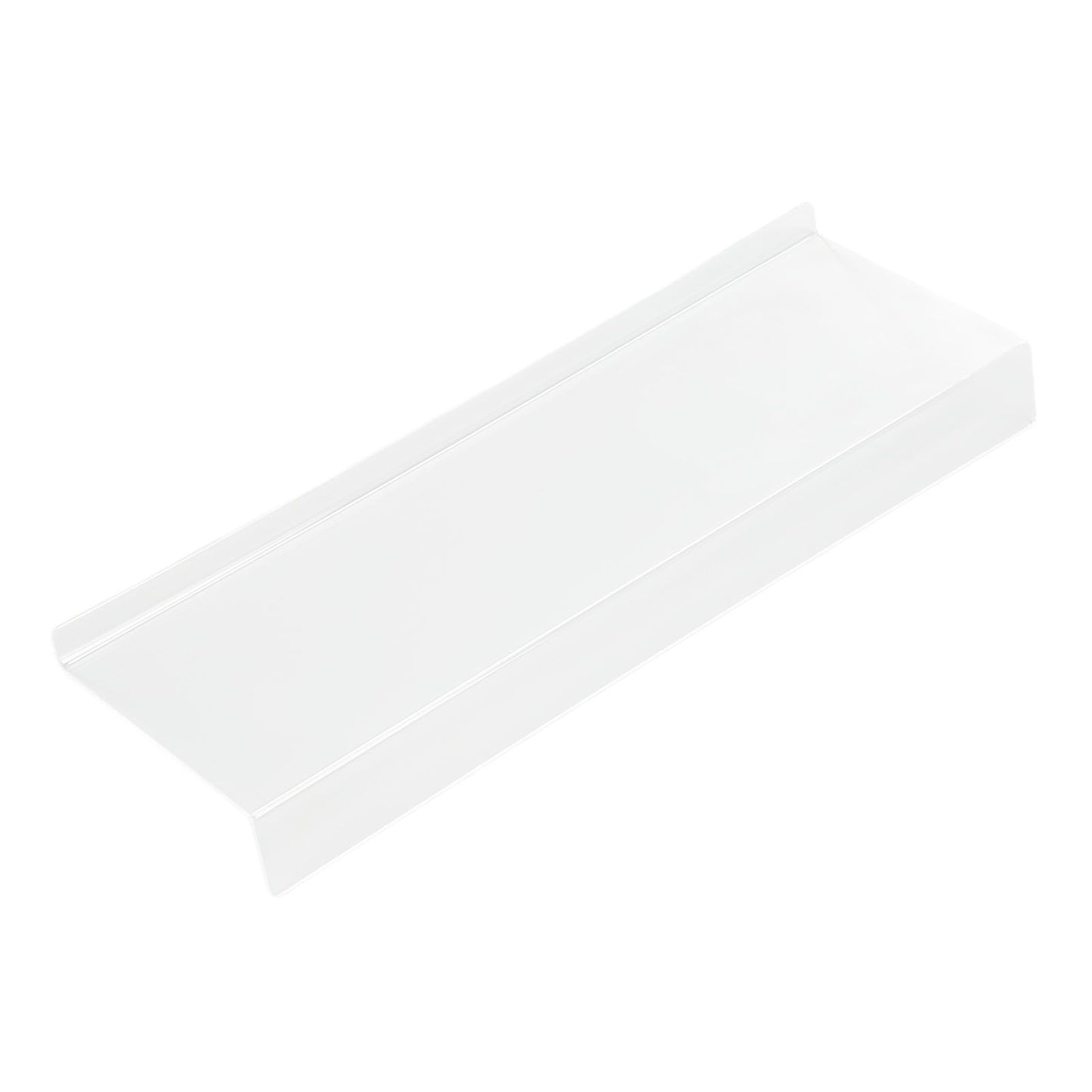 Acrylic Tilted Computer Keyboard Holder Low Front Lip Polished Finish Keyboard Riser Keyboard Holder for Office Transparent