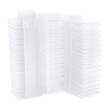 100PCS Wax Melt Molds Calmshell PET Separate Transparent Hanging Hole Empty Wax Melt Container for DIY Candles Chocolate Rectangle