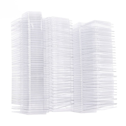 100PCS Wax Melt Molds Calmshell PET Separate Transparent Hanging Hole Empty Wax Melt Container for DIY Candles Chocolate Rectangle
