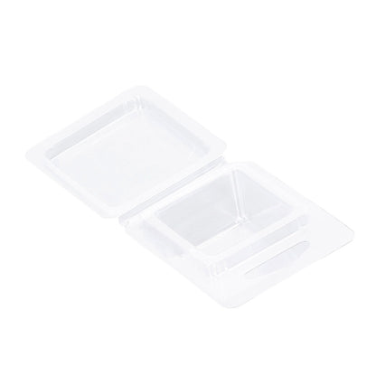 100PCS Wax Melt Molds Calmshell PET Separate Transparent Hanging Hole Empty Wax Melt Container for DIY Candles Chocolate Rectangle