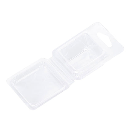 100PCS Wax Melt Molds Calmshell PET Separate Transparent Hanging Hole Empty Wax Melt Container for DIY Candles Chocolate Rectangle