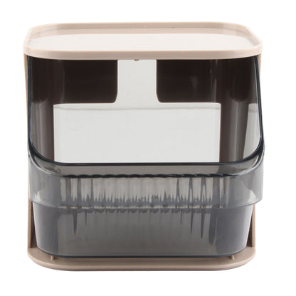 Tea Bag Storage Rack Multifunctional Desktop Office Desk Capsule Coffee Standing Box Plastic Acrylic Gray