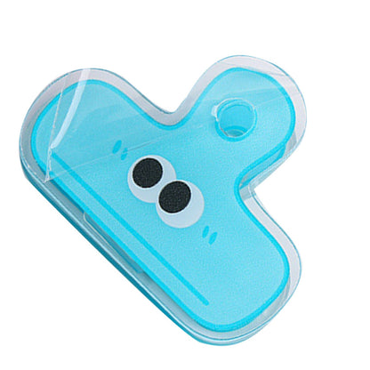 Stationery Clip Plastic Cute Cartoon Double Sided Multifunctional Long Tail Document Clamps For Office Supplies Binder Paper Blue Expression