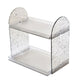 2 Tier Desk Organizer Double Layer Storage Rack Transparent Desktop Stand Holder for Stationery Cosmetic Transparent Grey