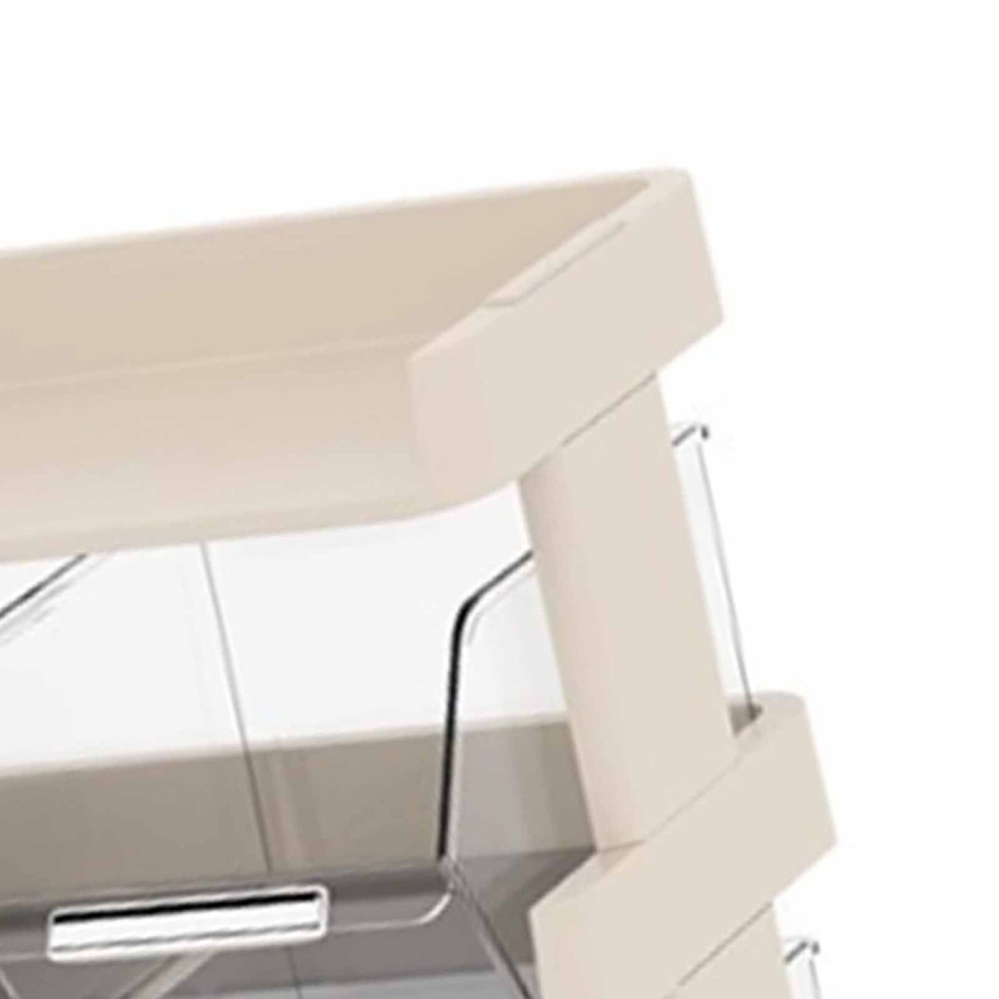 Tea Bag Organizer Office Bar Desktop Tea Bag Coffee Capsule Storage Rack Multilayer Countertop Organizer Cream White 3 Layer 30x17x29.5cm