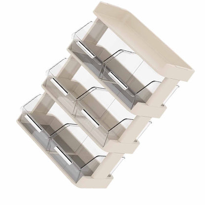 Tea Bag Organizer Office Bar Desktop Tea Bag Coffee Capsule Storage Rack Multilayer Countertop Organizer Cream White 4 Layer 30x17x42.5cm