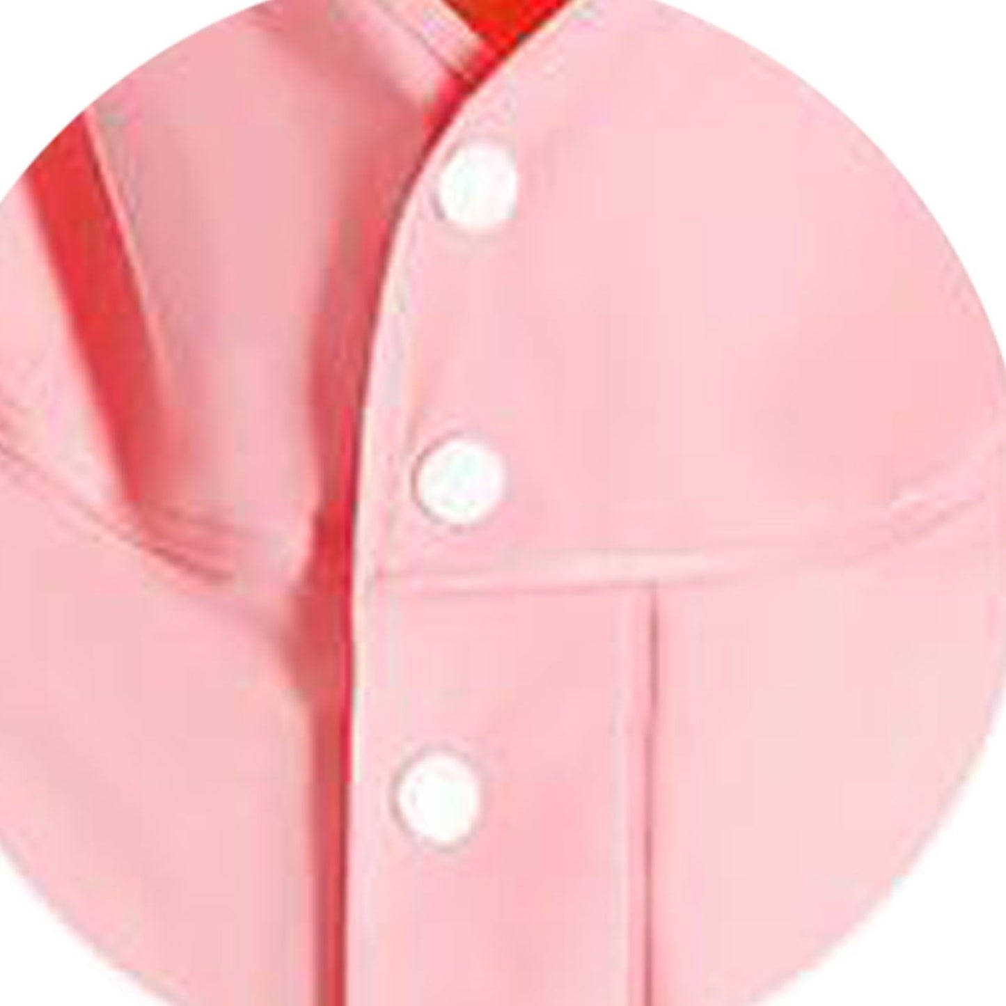Kids Raincoat Waterproof Cute Pattern Lightweight Portable Children Hooded Rainwear for Girl Boy Pink L