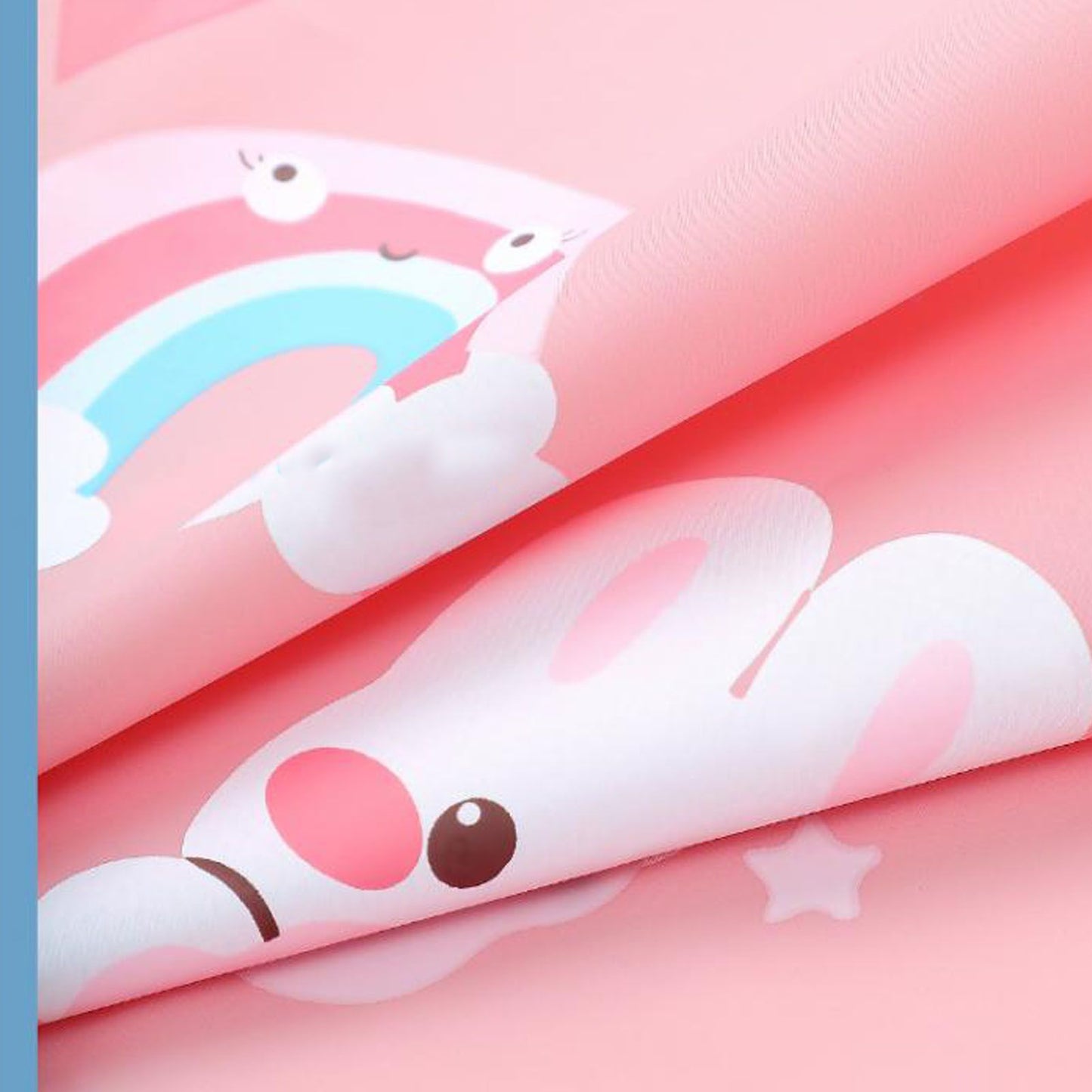 Kids Raincoat Waterproof Cute Pattern Lightweight Portable Children Hooded Rainwear for Girl Boy Pink L