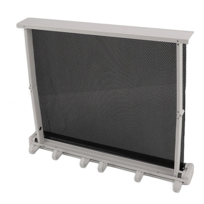 Retractable Clothes Drying Rack with Template Wall Mount Mesh Breathable Platform Aluminium Laundry Drying Rack for Patio Bathroom White