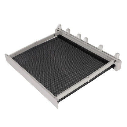 Retractable Clothes Drying Rack with Template Wall Mount Mesh Breathable Platform Aluminium Laundry Drying Rack for Patio Bathroom White