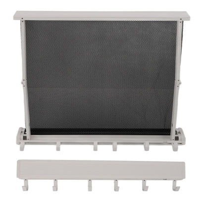 Retractable Clothes Drying Rack with Template Wall Mount Mesh Breathable Platform Aluminium Laundry Drying Rack for Patio Bathroom White