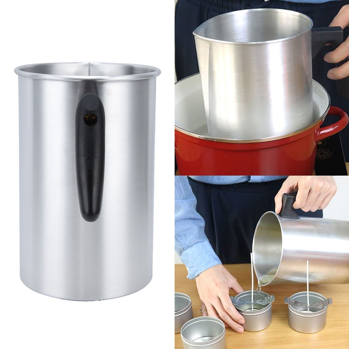 Candle Wax Melting Pot 3L Melting Wax Cup Candle Making Pouring Pot for Home DIY Chandlery Supplies