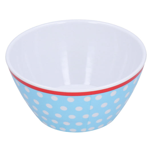 500ml Salad Bowl Thickened Snack Dessert Cake Fruit Bowl for Baking Table DecorationLight Blue Dot