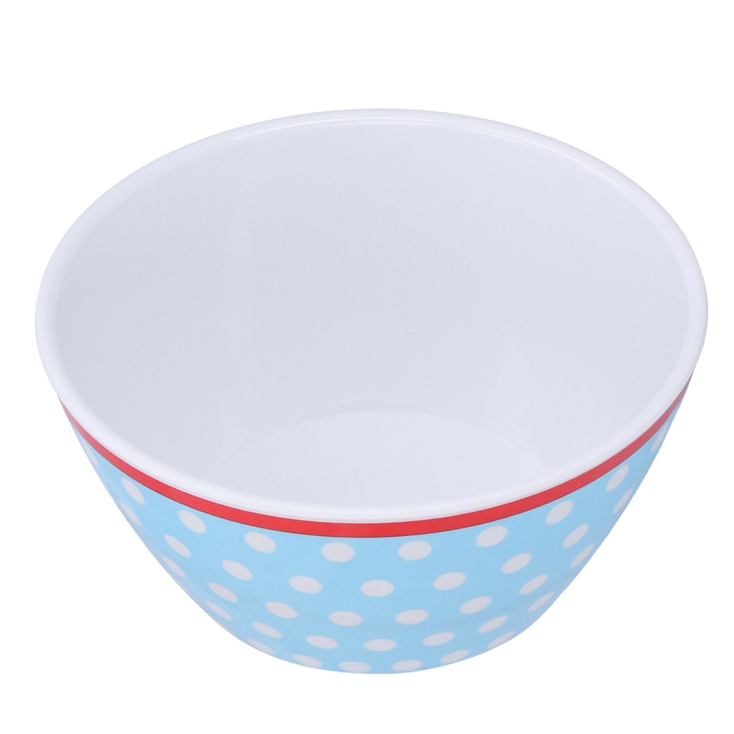 500ml Salad Bowl Thickened Snack Dessert Cake Fruit Bowl for Baking Table DecorationLight Blue Dot