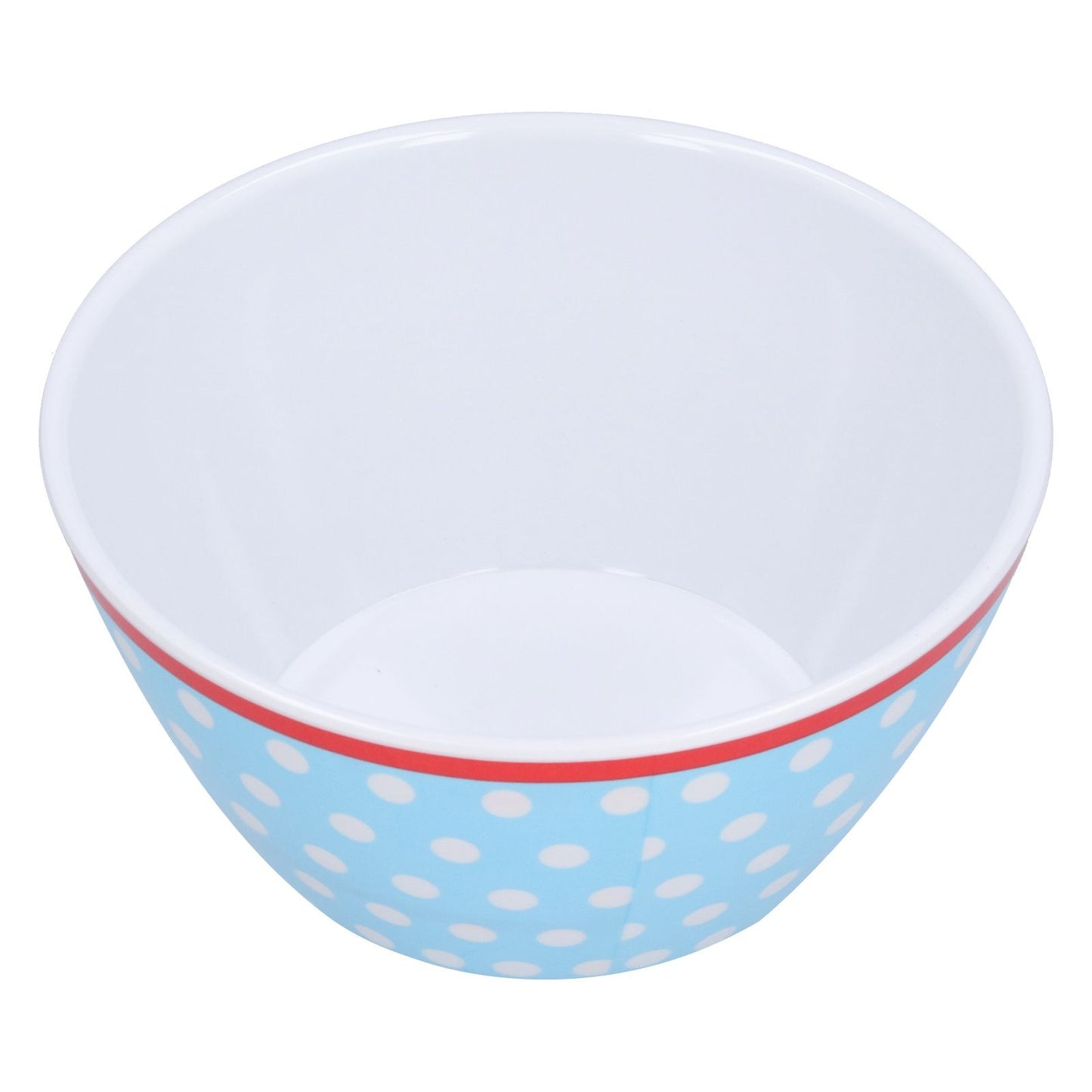 500ml Salad Bowl Thickened Snack Dessert Cake Fruit Bowl for Baking Table DecorationLight Blue Dot